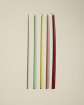 Thin Candles X10pcs pastel d1xh30cm