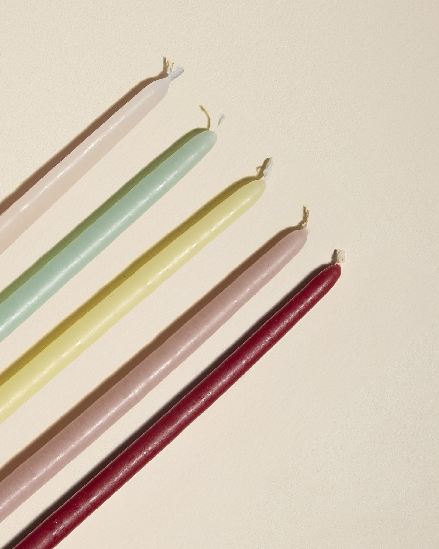 Thin Candles X10pcs pastel d1xh30cm