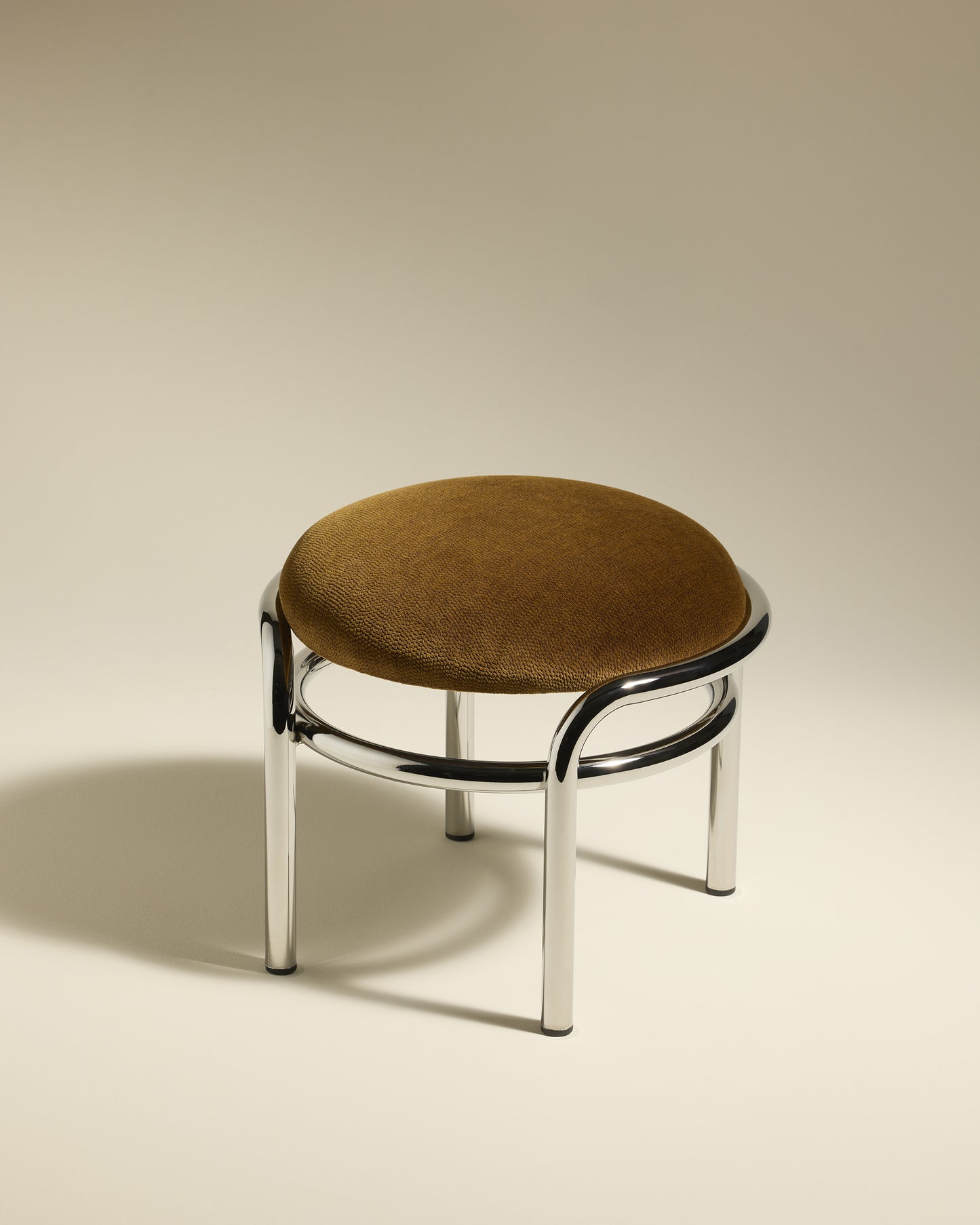 Moon Low Stool - Chrome