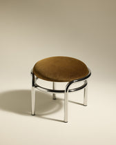 Moon Low Stool - Chrome