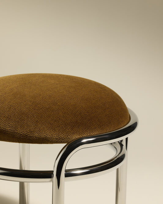 Tabouret bas Moon - Chrome