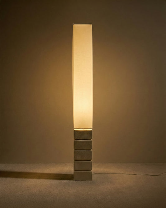 Tower Floor Lamp - Ecru