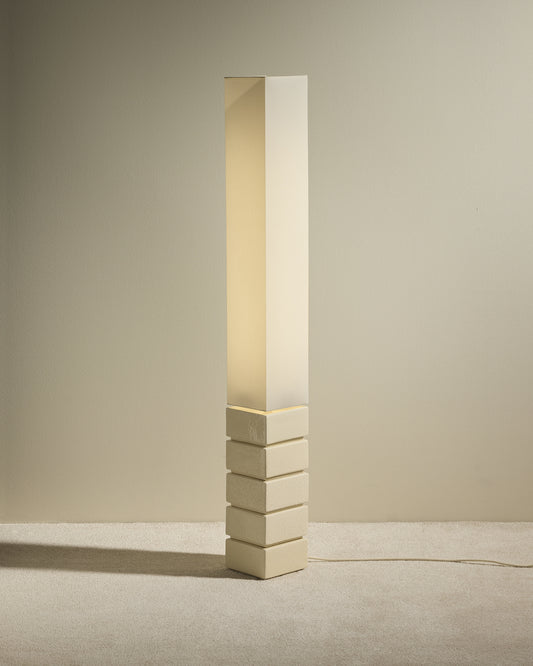 Tower Floor Lamp - Ecru