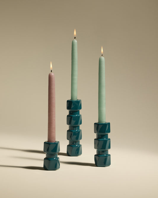 Bougeoir Colonna - Bleu Sarah