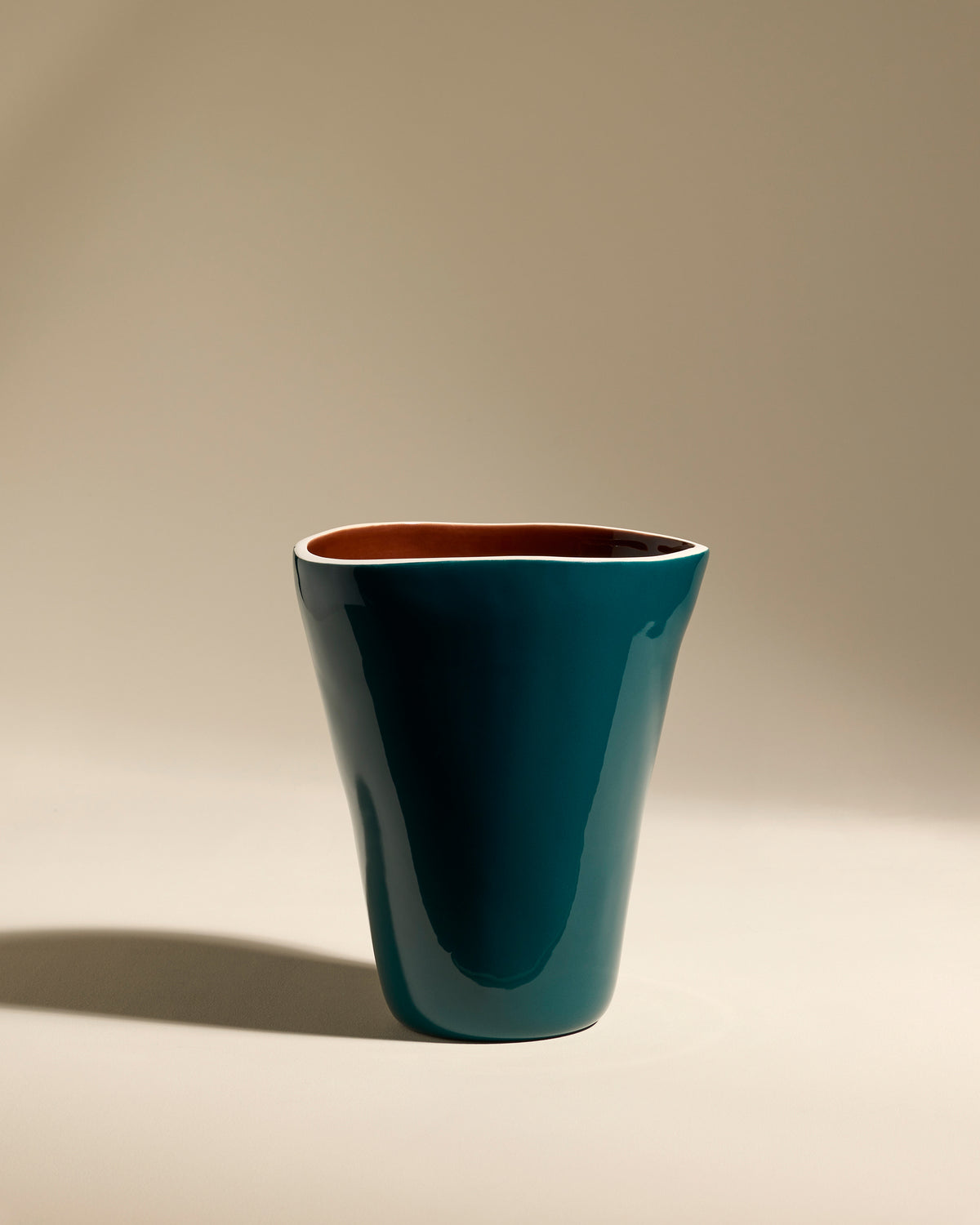 Vase Double Jeu - Bleu Sarah/Chocolat