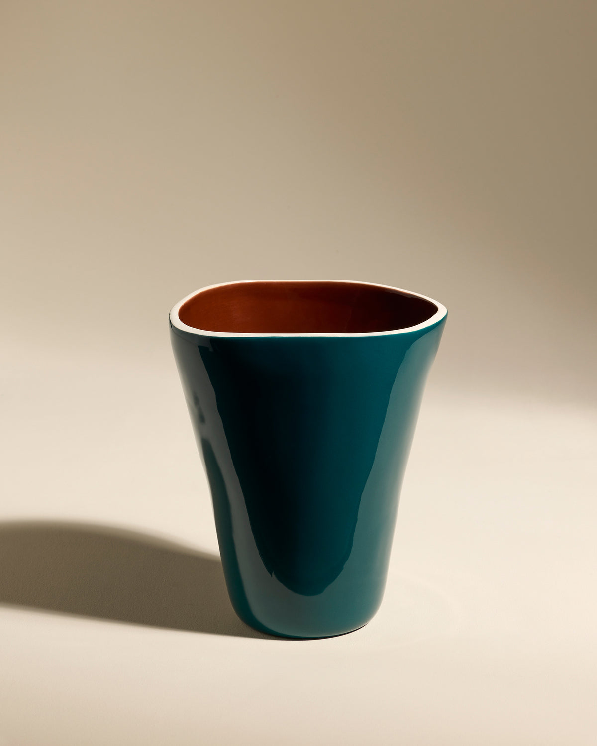 Vase Double Jeu - Bleu Sarah/Chocolat