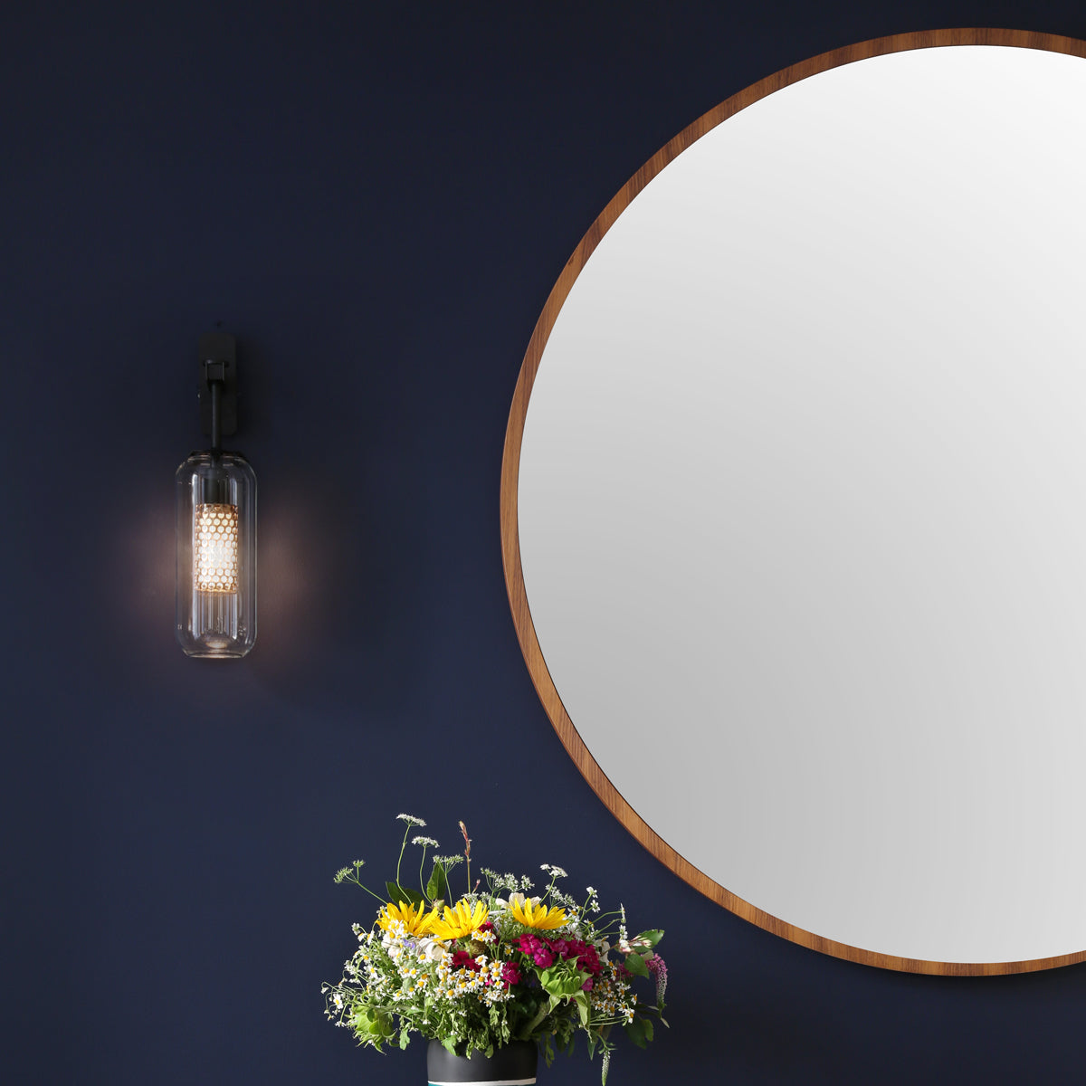 Bubble Mirror - Walnut