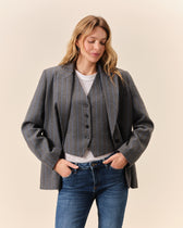 Alesia gray blazer jacket