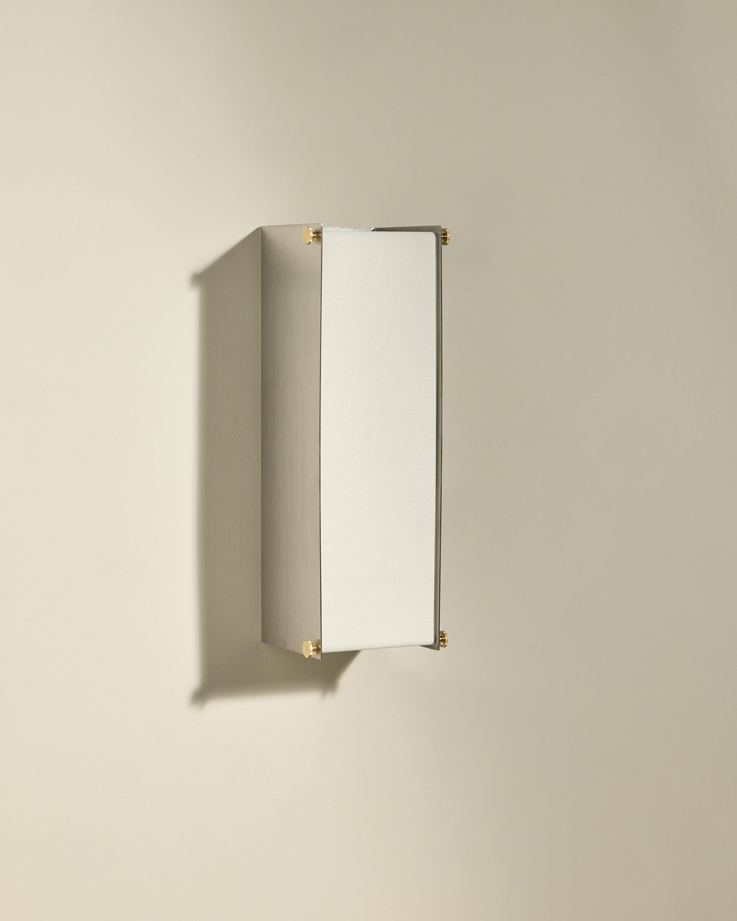 Boxie wall light - Brushed stainless steel