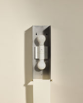 Boxie wall light - Brushed stainless steel