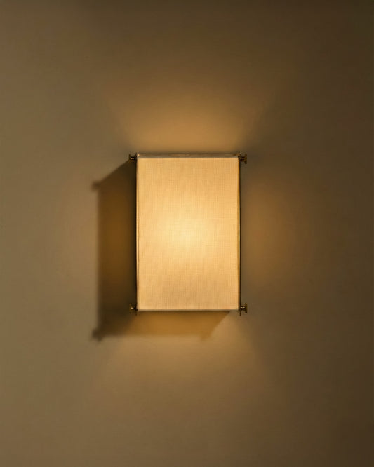 Boxie wall light - Brushed stainless steel