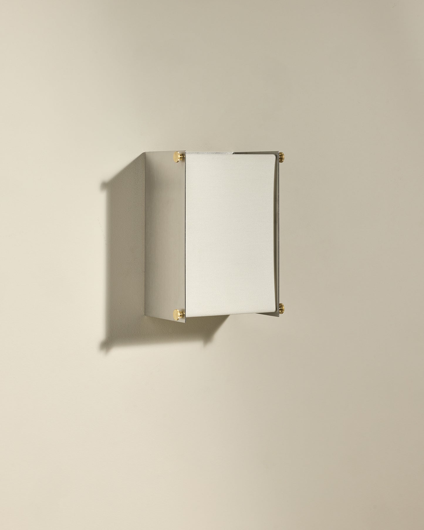 Boxie wall light - Brushed stainless steel