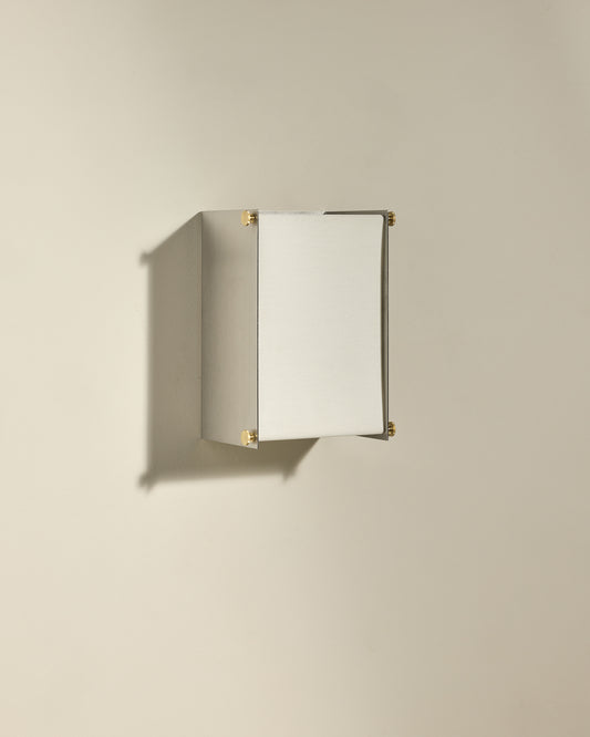 Boxie wall light - Brushed stainless steel