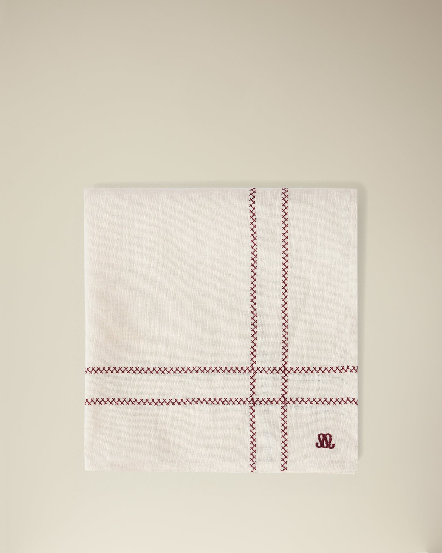 Serviette de table Libra - Aubergine haut de gamme Maison Sarah Lavoine Aubergine Coton 45 cm 45 cm 1