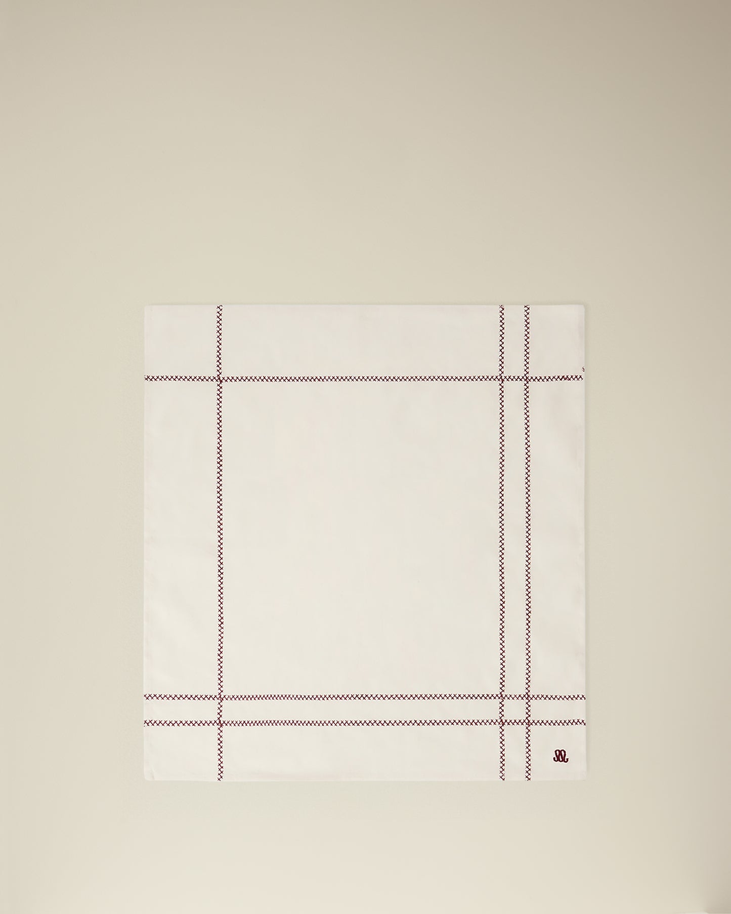 Serviette de table Libra - Aubergine haut de gamme Maison Sarah Lavoine Aubergine Coton 45 cm 45 cm 2