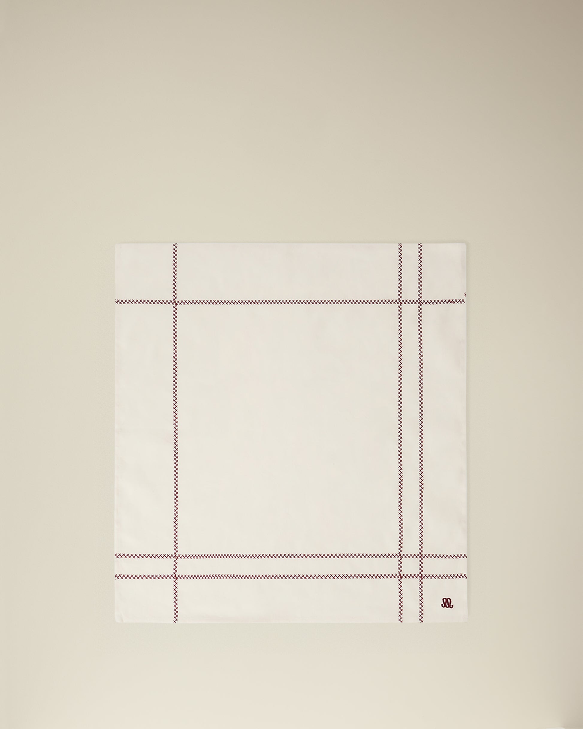 Serviette de table Libra - Aubergine haut de gamme Maison Sarah Lavoine Aubergine Coton 45 cm 45 cm 2