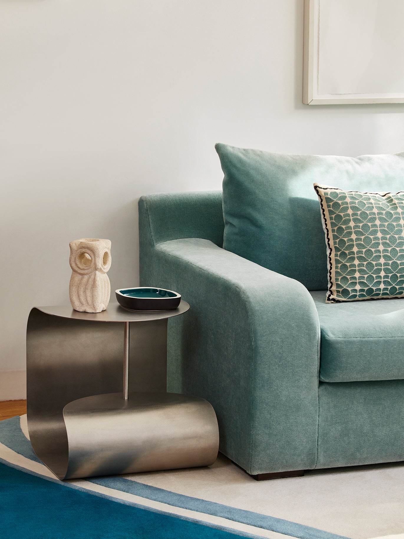 Gégé side table - Brushed stainless steel