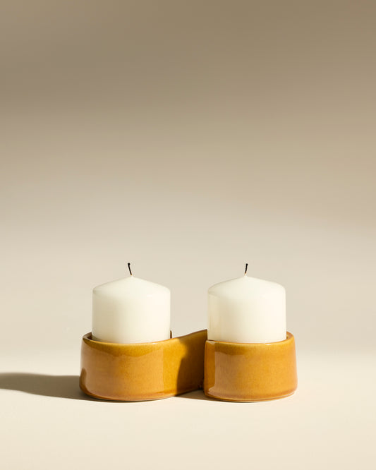 Bougeoir Toi Et Moi - Fauve  Datte 1 - Décoration Design