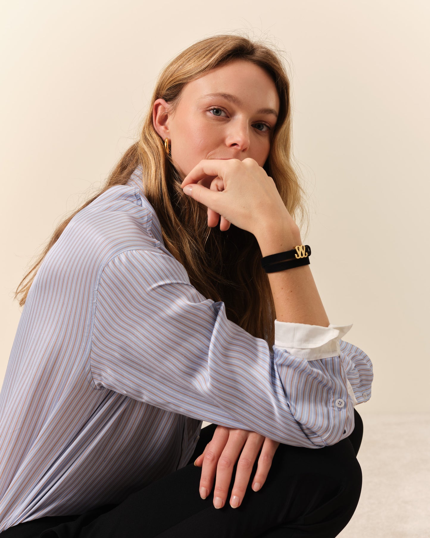 Monogram Bracelet - Black/Gold