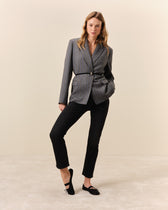 Alesia gray blazer jacket