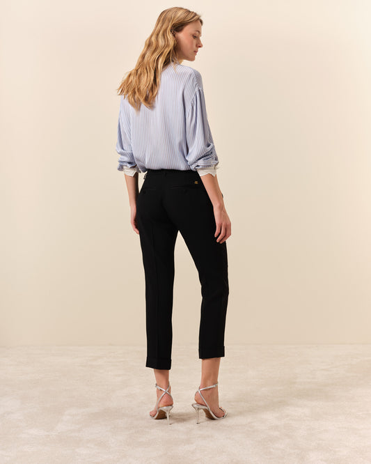 Claude Short Tuxedo Pants - Black