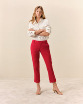 Claude Court red tuxedo pants