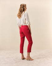 Claude Court red tuxedo pants