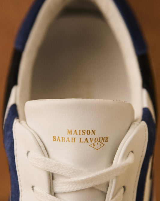 Baskets Claudia - Bleu Broadway tendance Maison Sarah Lavoine Bleu Broadway Cuir   3