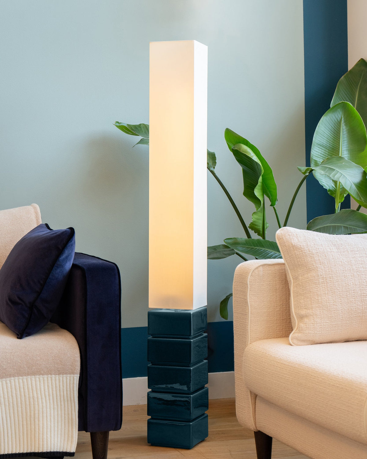 Tower Floor Lamp - Sarah Blue