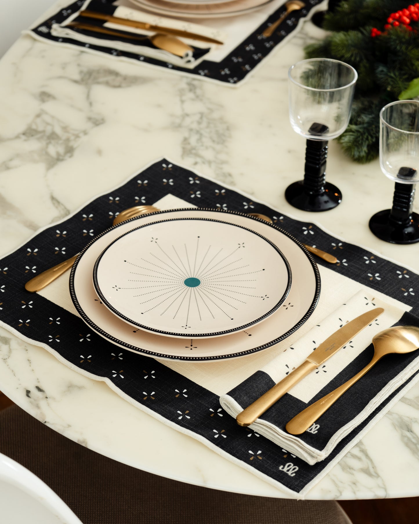 Serviette de table Murmure - Noir