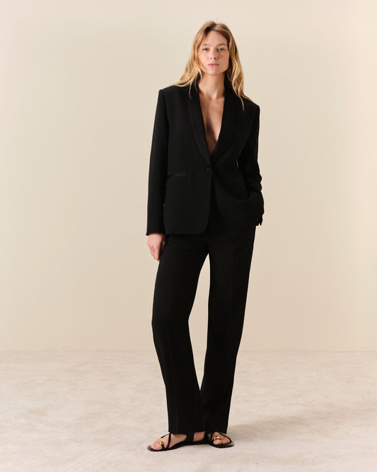 Faubourg Smoking Jacket - Black