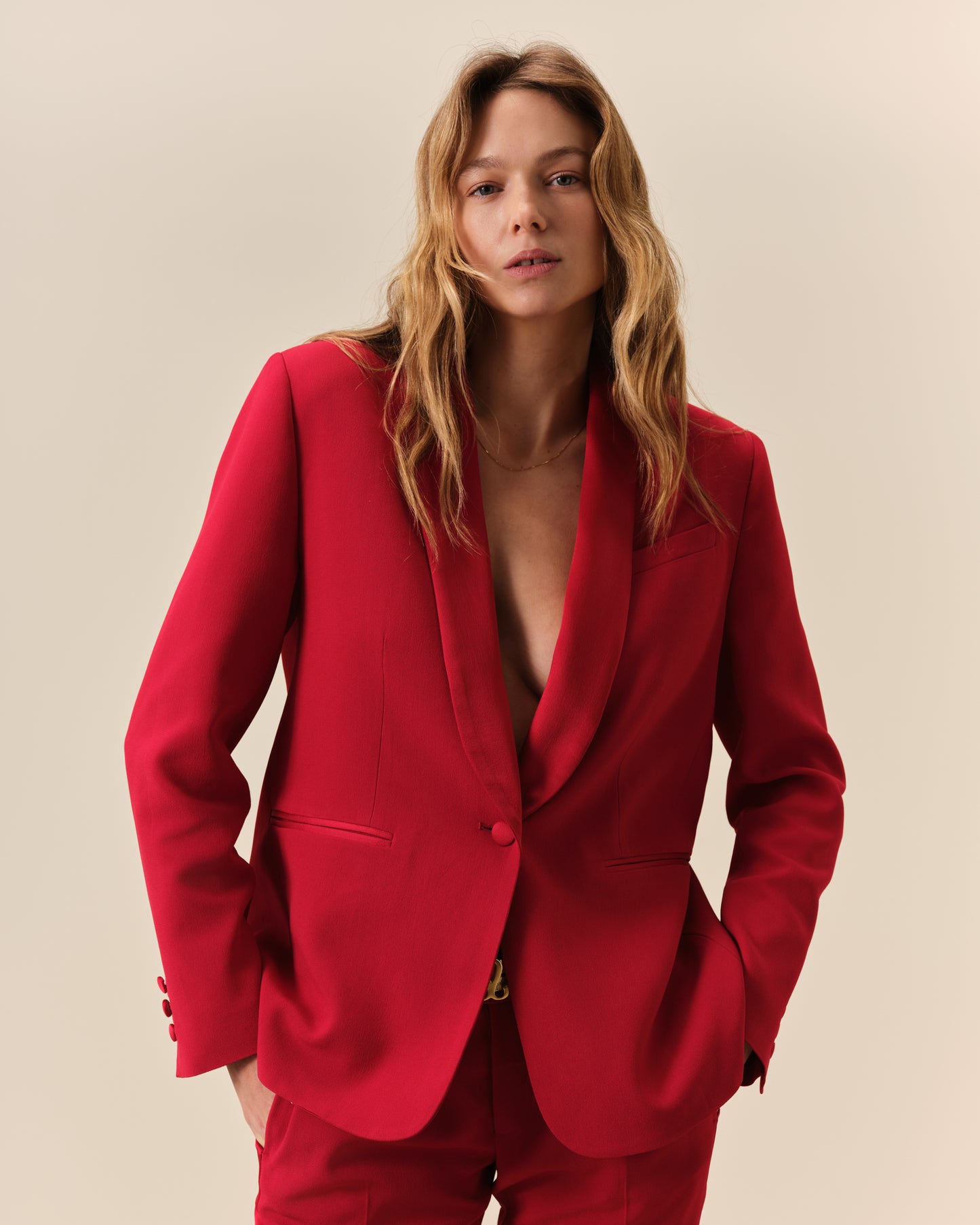 Red Faubourg Smoking Jacket