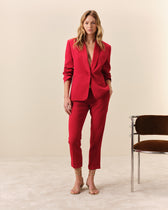 Red Faubourg Smoking Jacket