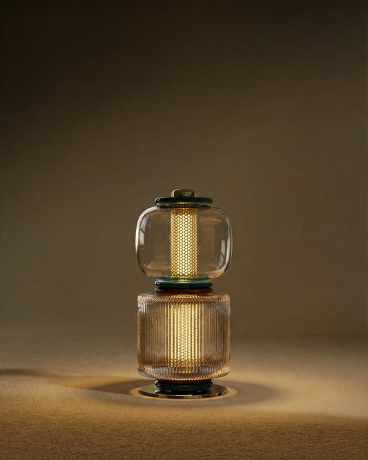 Lampadaire Loulou - Bleu Minuit design Maison Sarah Lavoine Bleu Minuit Verre   1