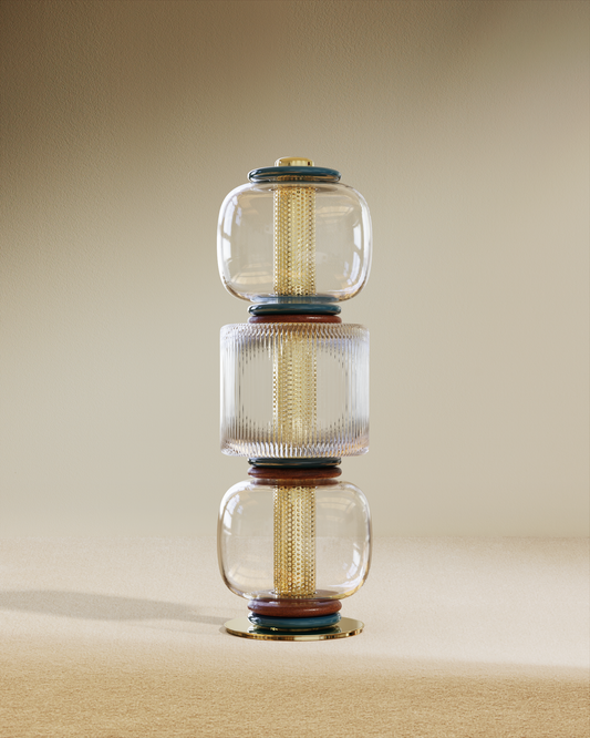 Lampadaire Loulou - Bleu Minuit design Maison Sarah Lavoine Bleu Sarah Verre   1