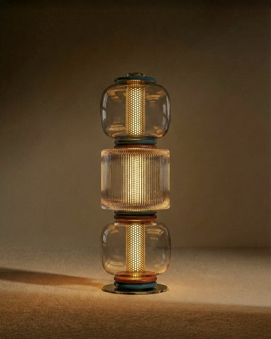 Lampadaire Loulou - Bleu Minuit design Maison Sarah Lavoine Bleu Sarah Verre 1