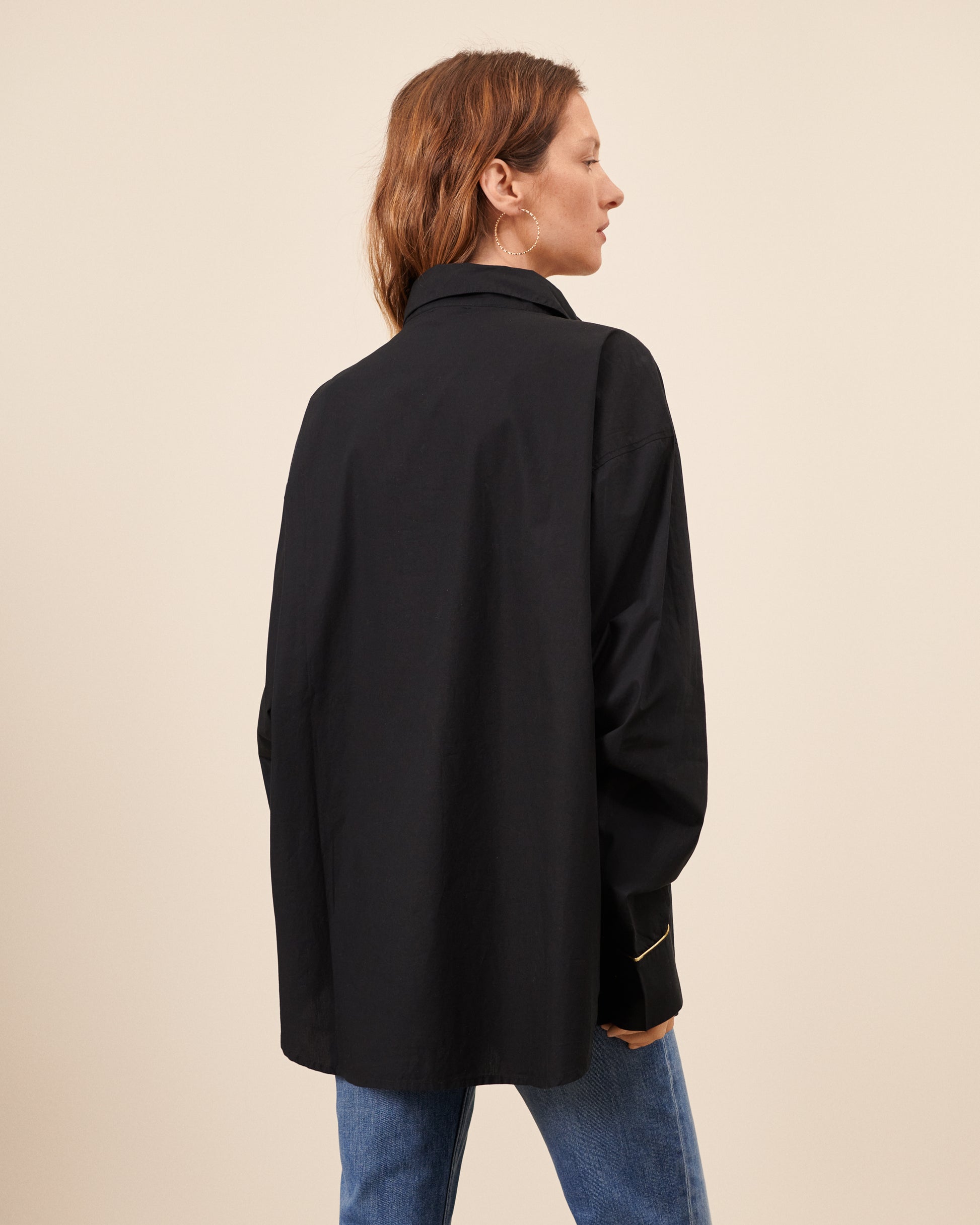 Chemisier droit noir Calvin Klein | La Redoute Chemisier droit noir Calvin Klein | La Redoute