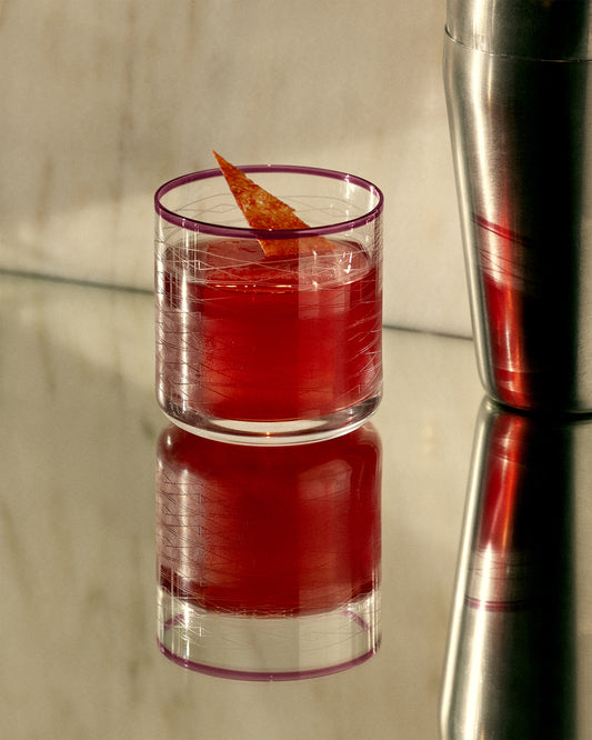 Coffret x2 Verres Old Fashioned - Aubergine