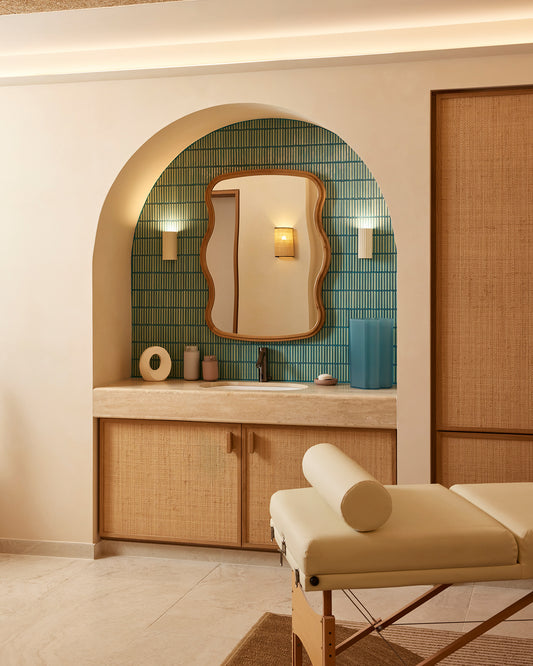 Noto 3 Waves Mirror - Oak