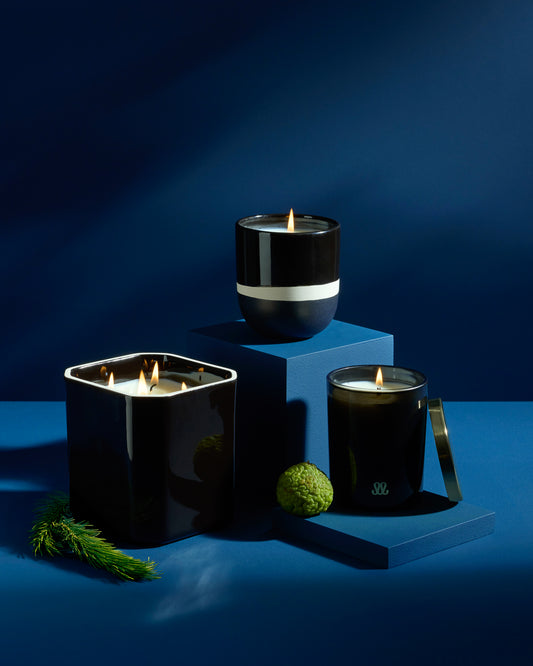 Bougie Facettes - Ambre Noire