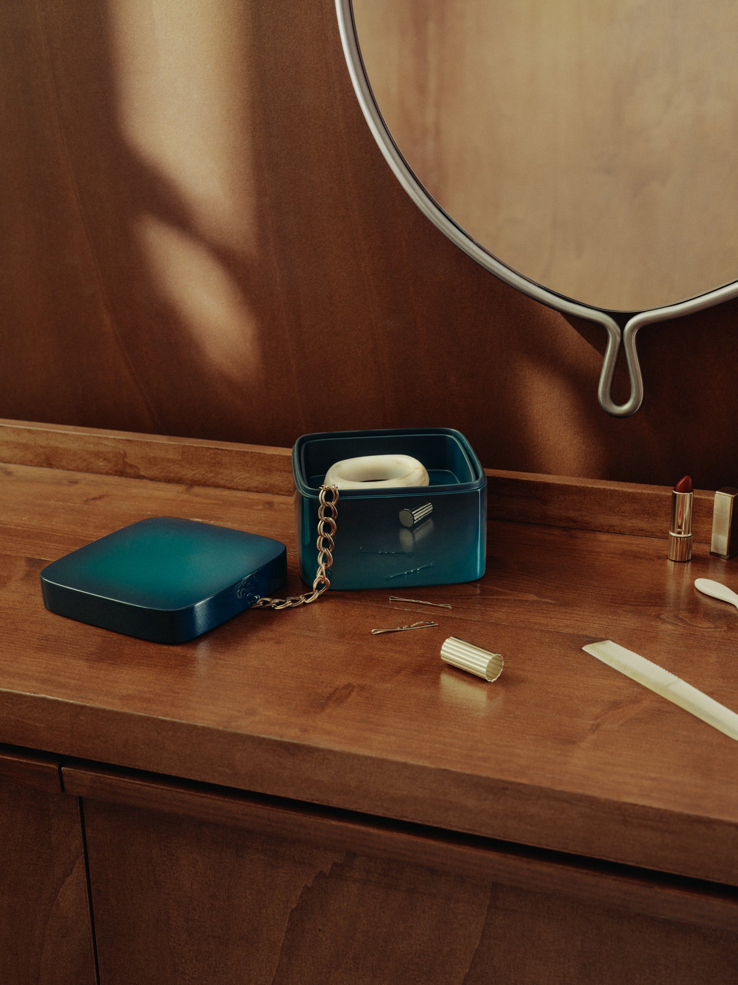 Oscar Jewelry Box - Sarah Blue