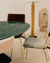 Riviera Table - Natural / Green Marble
