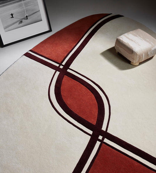 Tapis Twiggy - Aubergine design Maison Sarah Lavoine Aubergine Laine 250 cm 251 cm 4